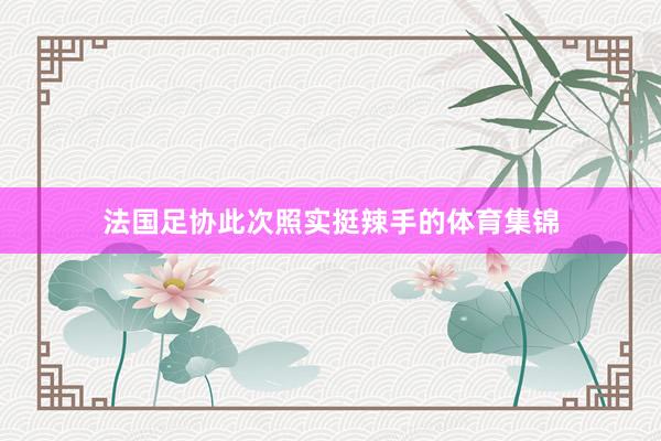 法国足协此次照实挺辣手的体育集锦