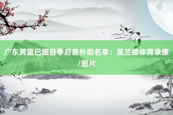 广东男篮已细目季后赛外助名单：莫兰德体育录像/图片