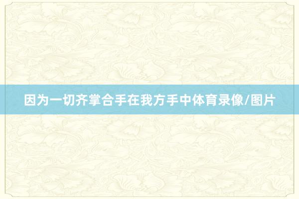因为一切齐掌合手在我方手中体育录像/图片