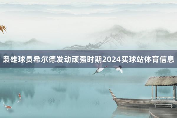 枭雄球员希尔德发动顽强时期2024买球站体育信息