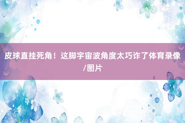 皮球直挂死角！这脚宇宙波角度太巧诈了体育录像/图片