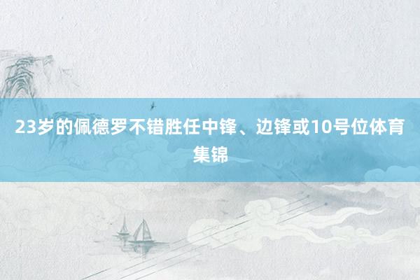 23岁的佩德罗不错胜任中锋、边锋或10号位体育集锦