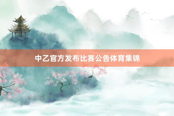 中乙官方发布比赛公告体育集锦