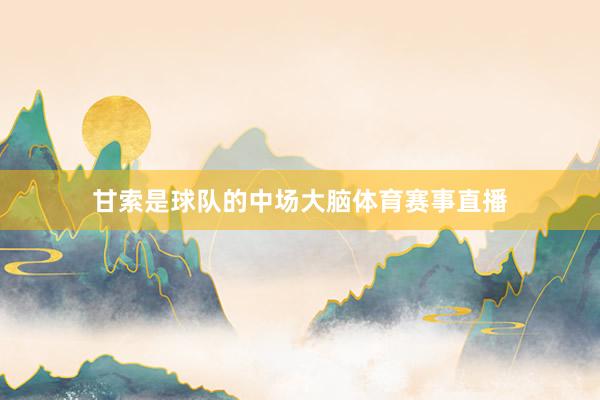甘索是球队的中场大脑体育赛事直播