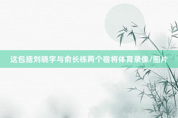 这包括刘晓宇与俞长栋两个宿将体育录像/图片
