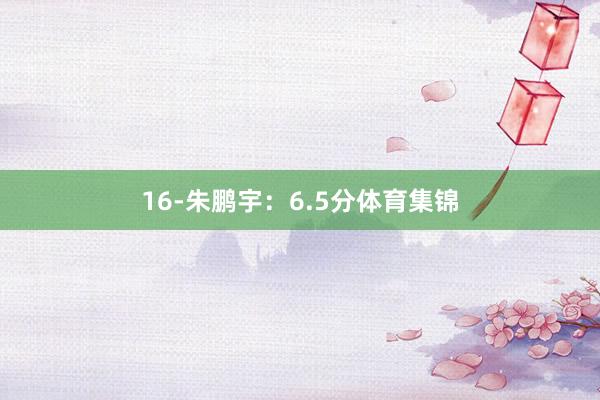 16-朱鹏宇：6.5分体育集锦