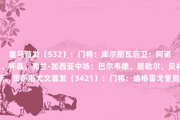 皇马首发（532）：门将：库尔图瓦后卫：阿诺德、吕迪格、琼阿梅尼、怀森、弗兰-加西亚中场：巴尔韦德、居勒尔、贝林厄姆前卫：维尼修斯、贡萨洛尤文首发（3421）：门将：迪格雷戈里奥后卫：凯利、鲁加尼、卡卢卢中场：坎比亚索、洛卡特利、K-图拉姆、麦肯尼前卫：伊尔迪兹、穆阿尼、小孔塞桑体育录像/图片