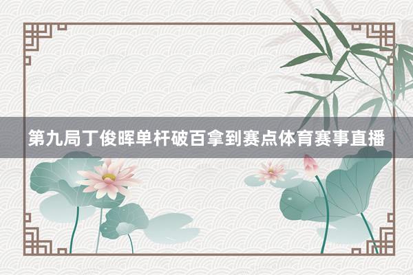 第九局丁俊晖单杆破百拿到赛点体育赛事直播