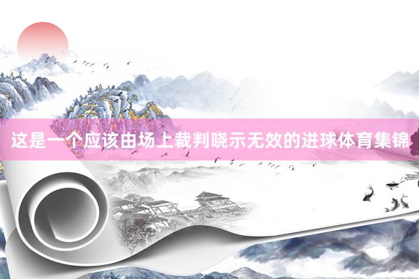 这是一个应该由场上裁判晓示无效的进球体育集锦