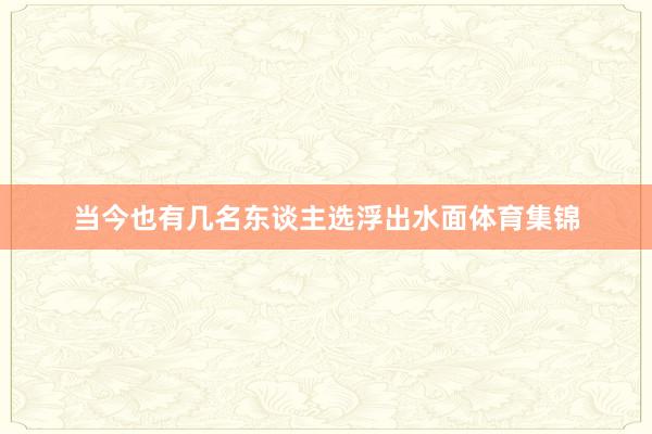 当今也有几名东谈主选浮出水面体育集锦