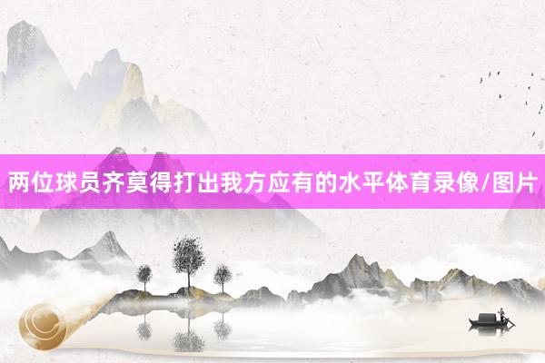 两位球员齐莫得打出我方应有的水平体育录像/图片