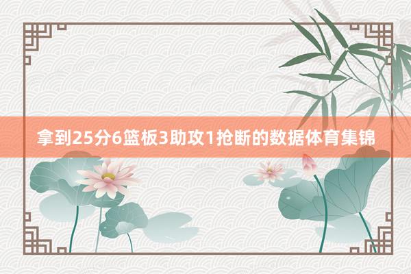 拿到25分6篮板3助攻1抢断的数据体育集锦