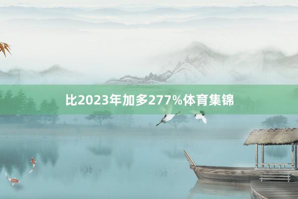 比2023年加多277%体育集锦