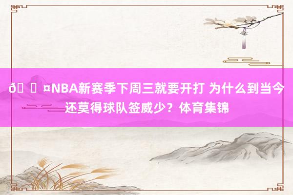 🎤NBA新赛季下周三就要开打 为什么到当今还莫得球队签威少？体育集锦