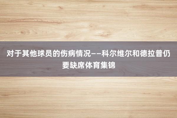 对于其他球员的伤病情况——科尔维尔和德拉普仍要缺席体育集锦