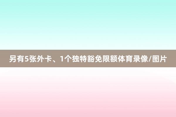 另有5张外卡、1个独特豁免限额体育录像/图片
